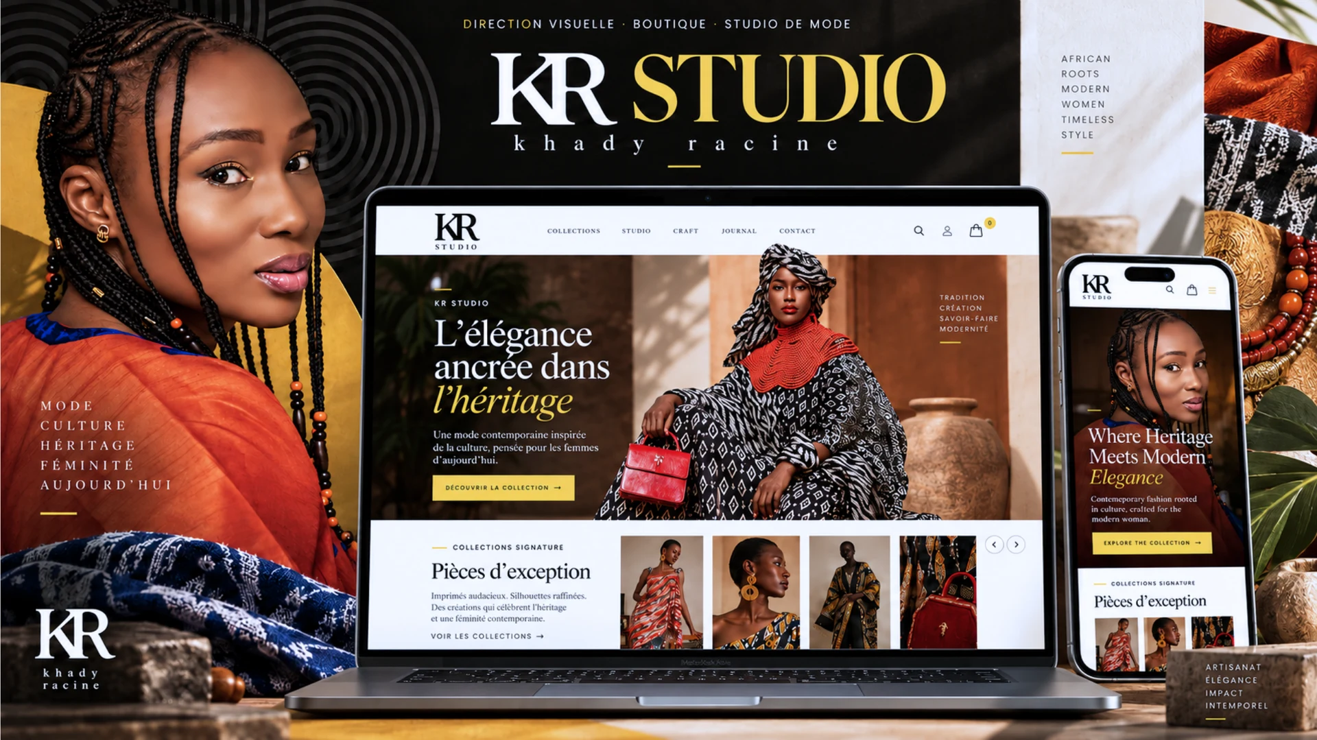 KR Studio : studio de mode, site e-commerce et direction visuelle