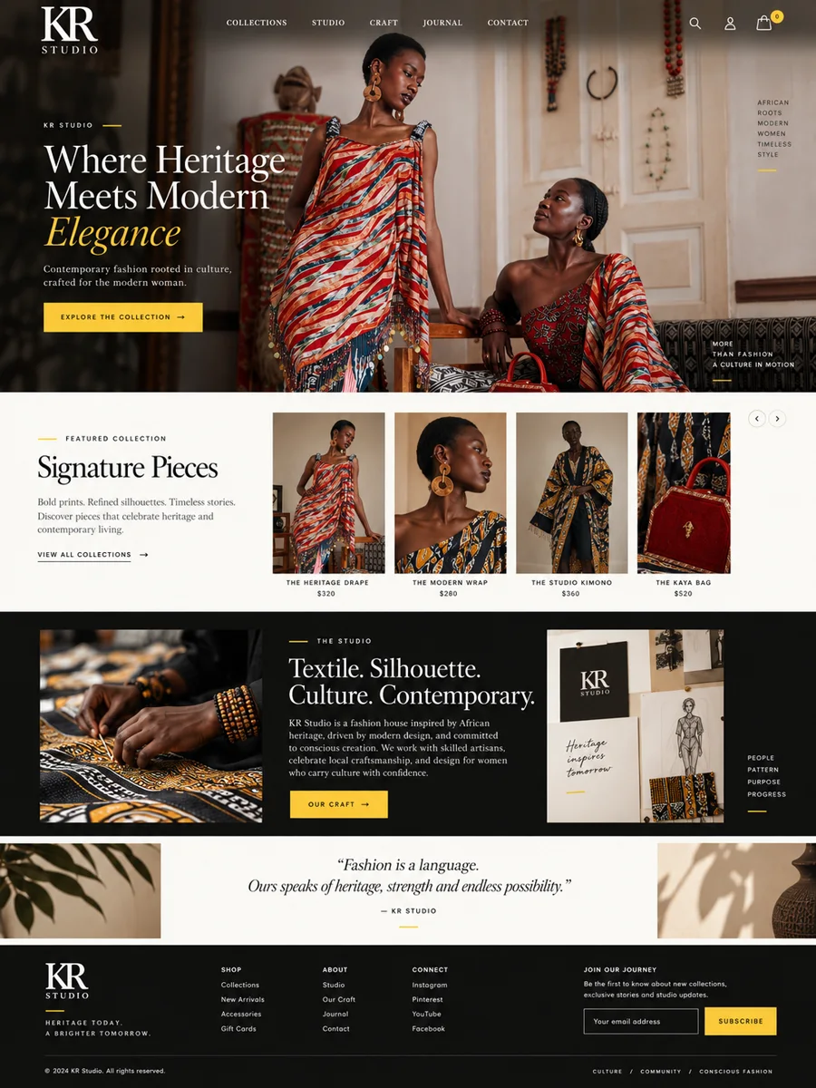 Site e-commerce KR Studio