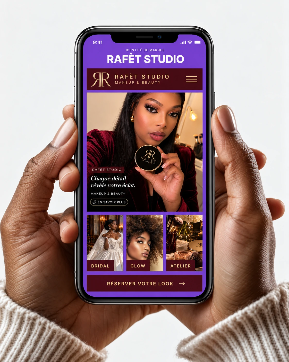 Application Rafèt Studio sur smartphone