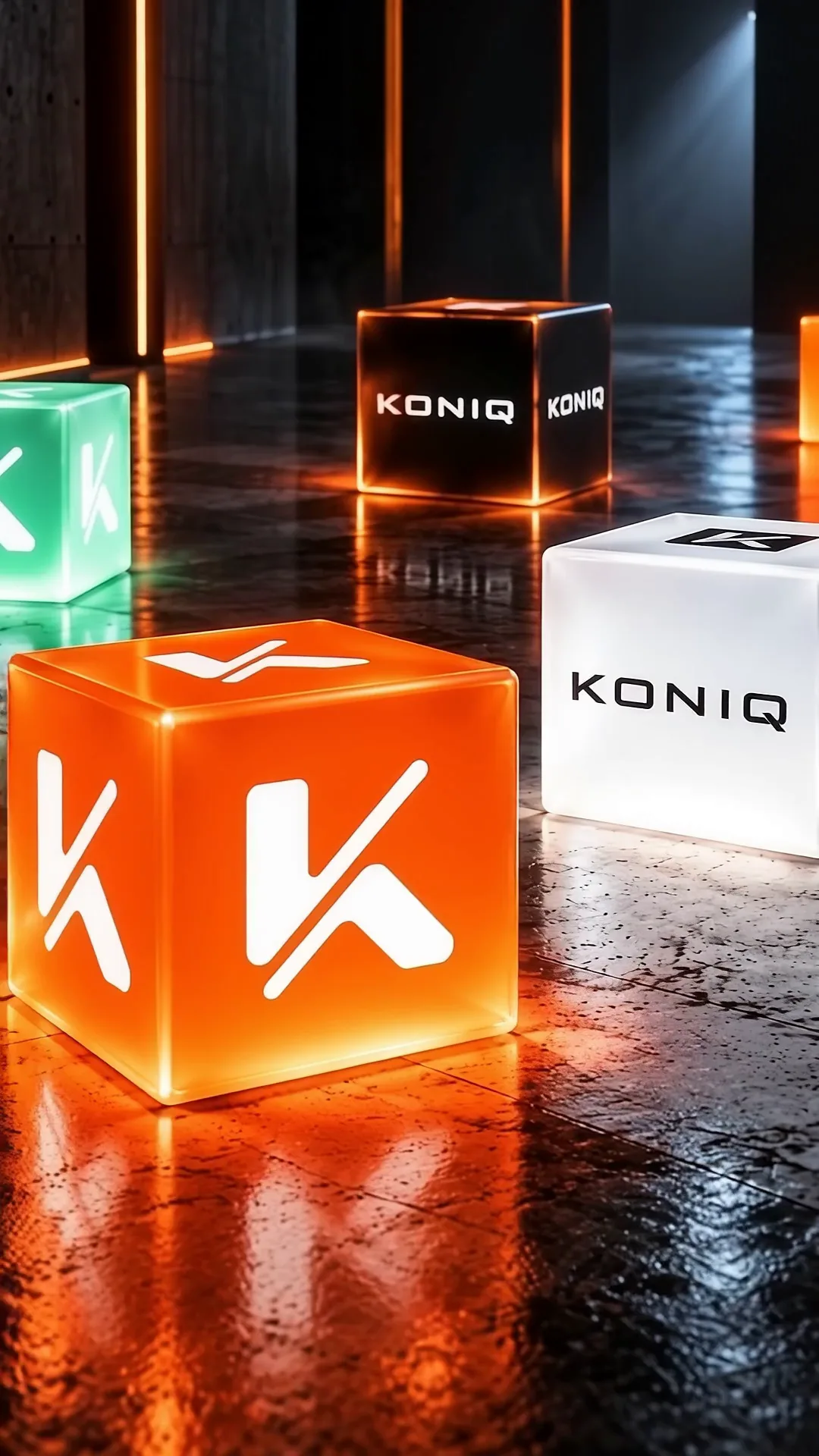 Les cubes-signature Koniq, identité de marque en mouvement